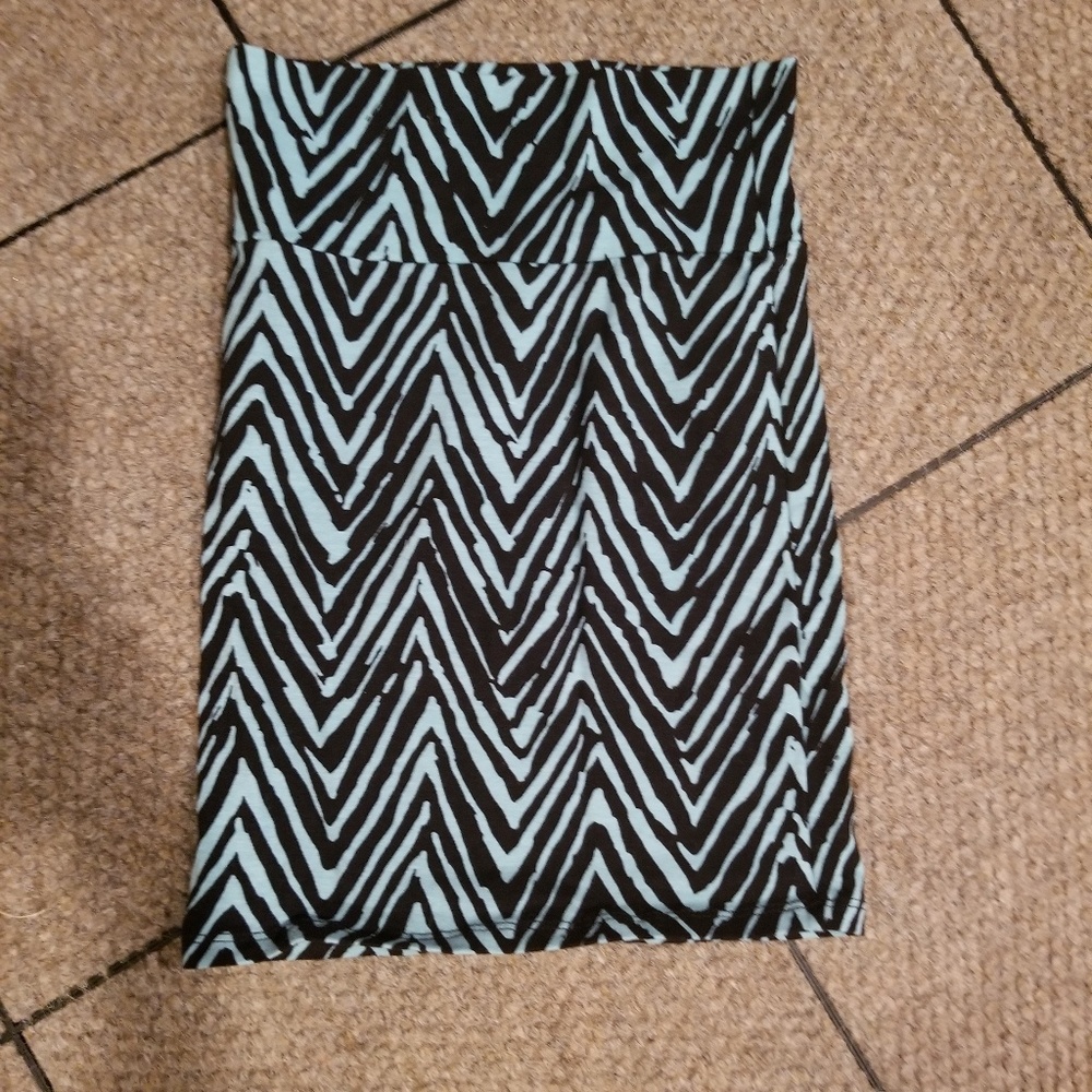 Bodycon Blue Zebra Skirt